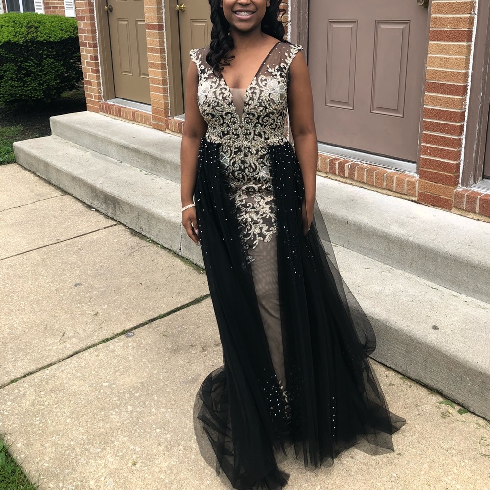 Black and Gold formal dress